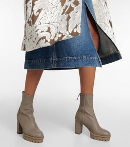 Aquazzura Francoise leather ankle boots
