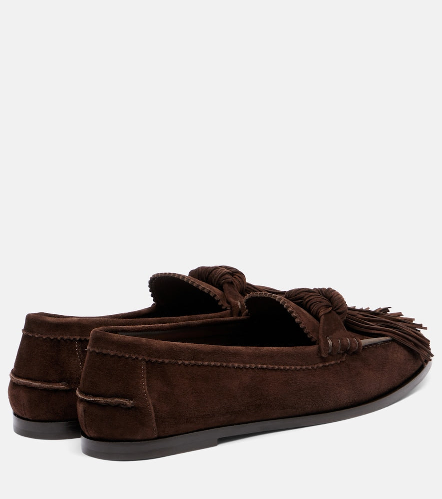 Aquazzura Freddie fringed suede loafers