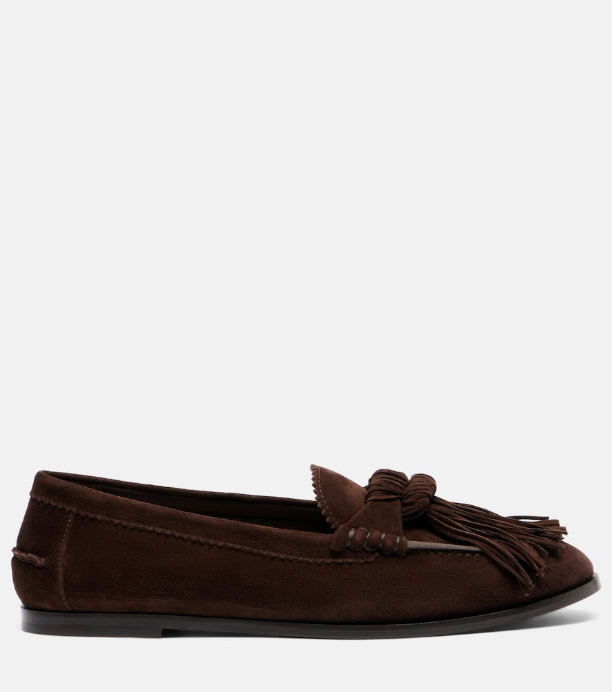 Aquazzura Freddie fringed suede loafers