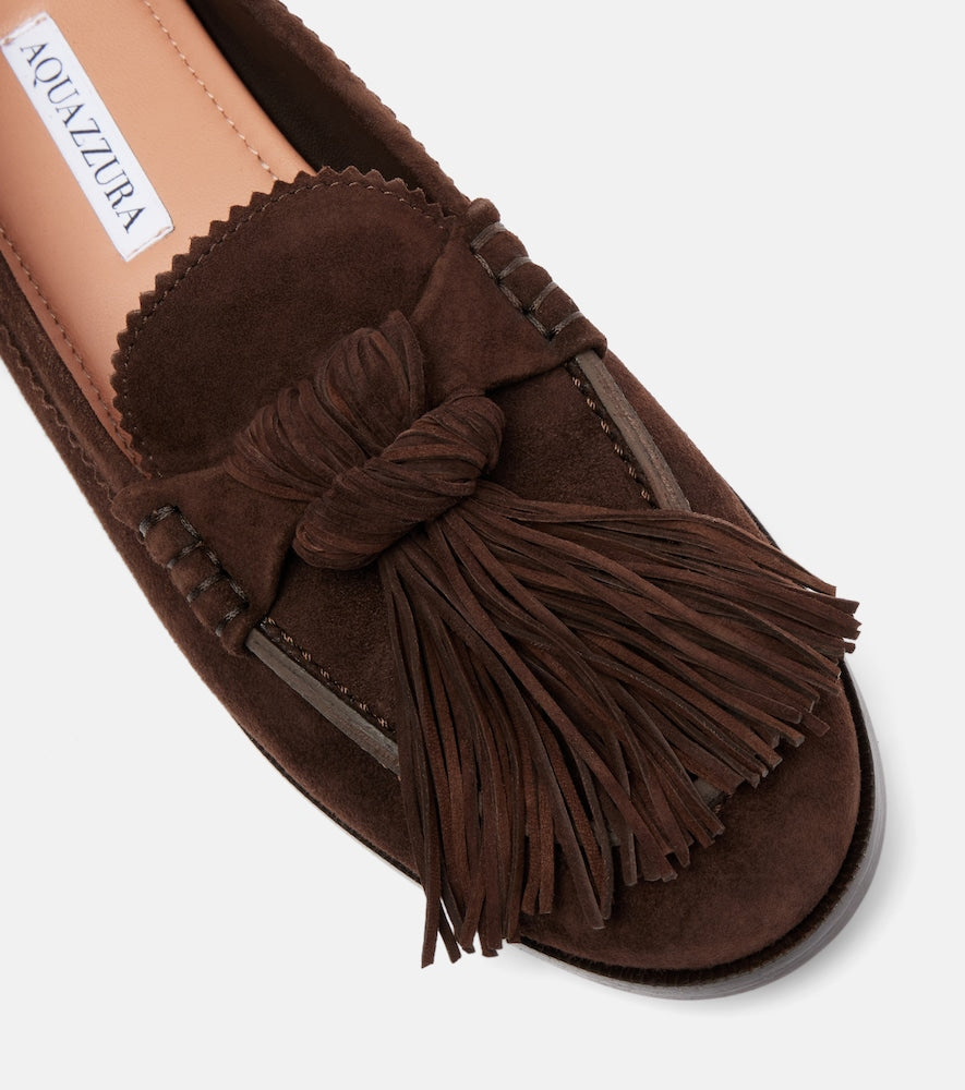 Aquazzura Freddie fringed suede loafers