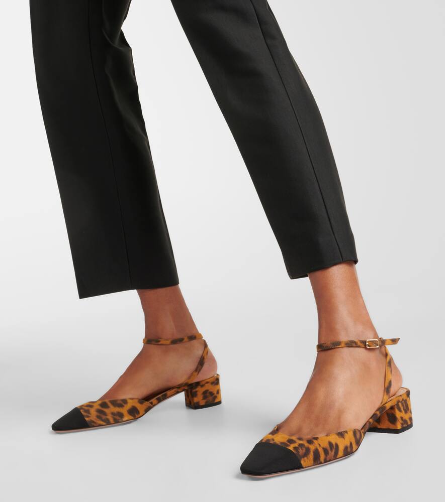 Aquazzura French Flirt 35 leopard-print suede pumps