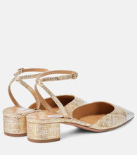 Aquazzura French Flirt 35 metallic tweed pumps