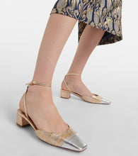 Aquazzura French Flirt 35 metallic tweed pumps