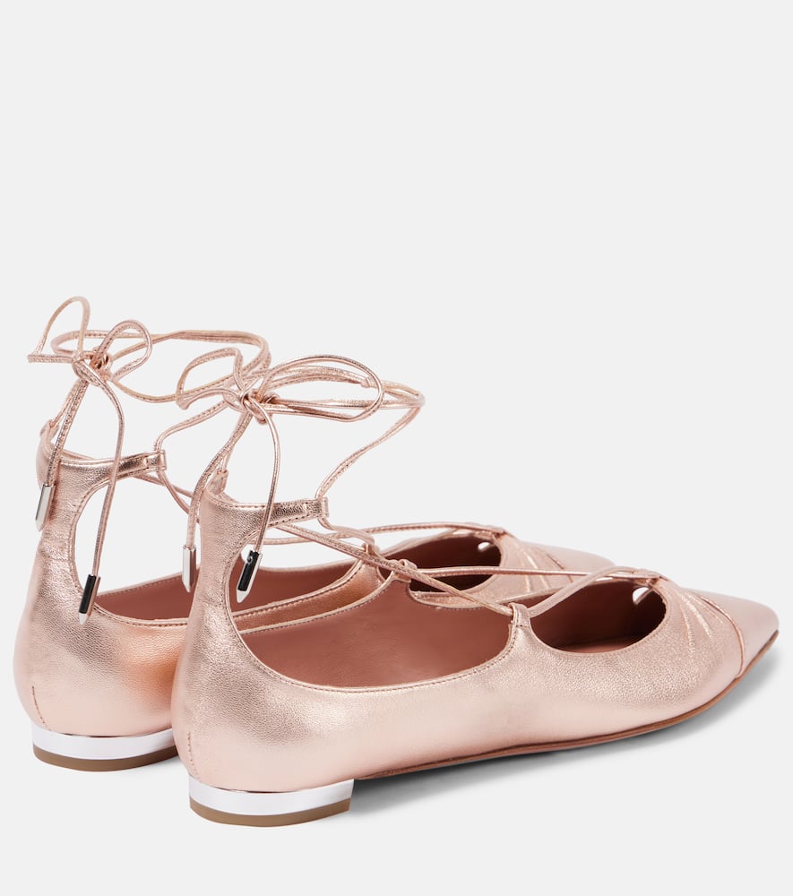 Aquazzura Gabi leather ballet flats