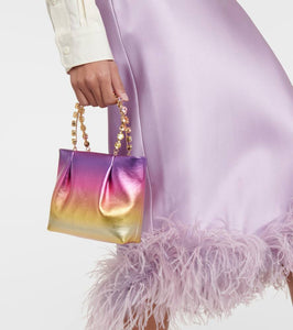 Aquazzura Galactic Mini embellished leather tote bag