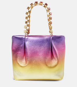 Aquazzura Galactic Mini embellished leather tote bag