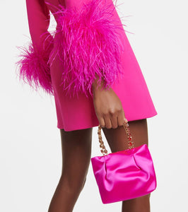 Aquazzura Galactic embellished satin mini tote bag