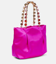 Aquazzura Galactic embellished satin mini tote bag