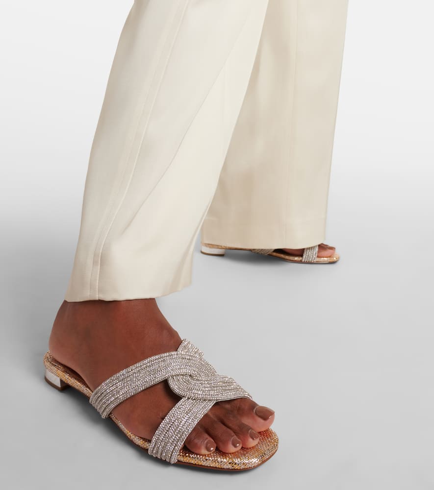 Aquazzura Gatsby embellished slides