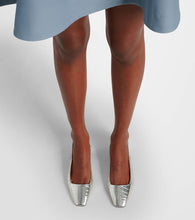 Aquazzura Ginza croc-effect leather slingback pumps