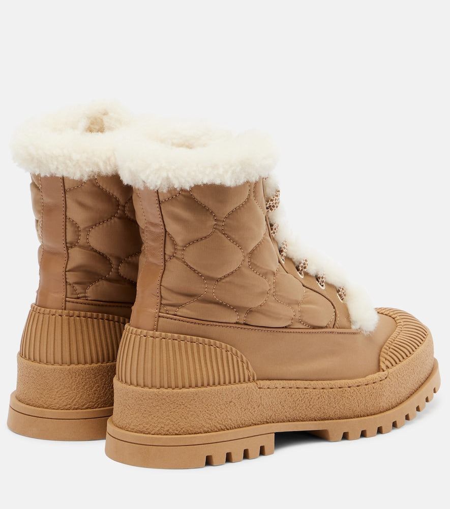 Aquazzura Glacier shearling-lined lace-up boots
