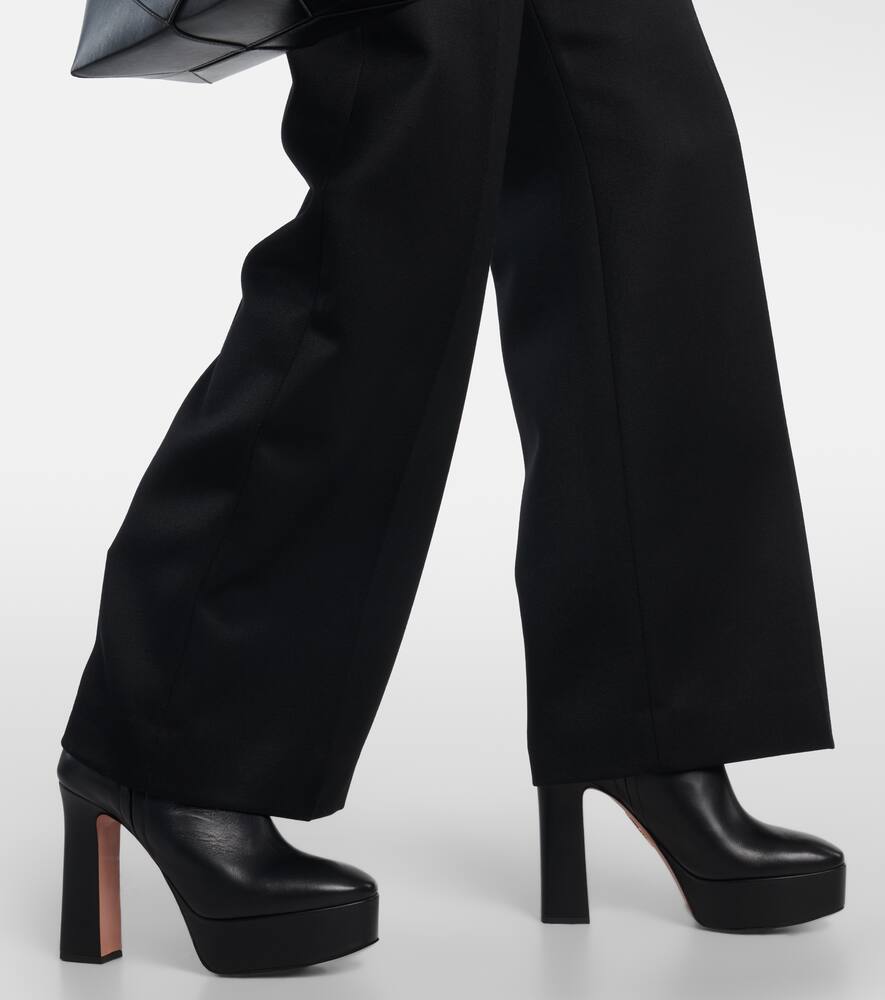 Aquazzura Groove leather platform ankle boots