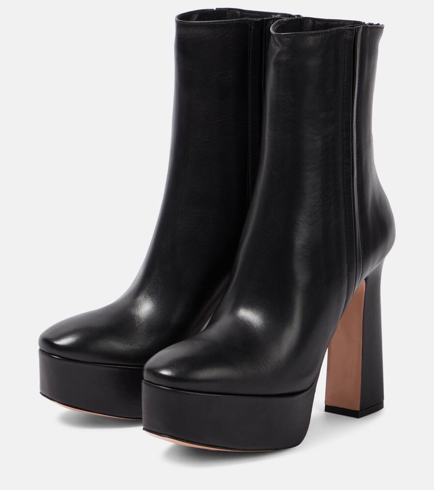 Aquazzura Groove leather platform ankle boots