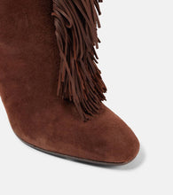 Aquazzura Gytane 85 fringed suede knee-high boots