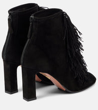 Aquazzura Gytane 85 suede ankle boots