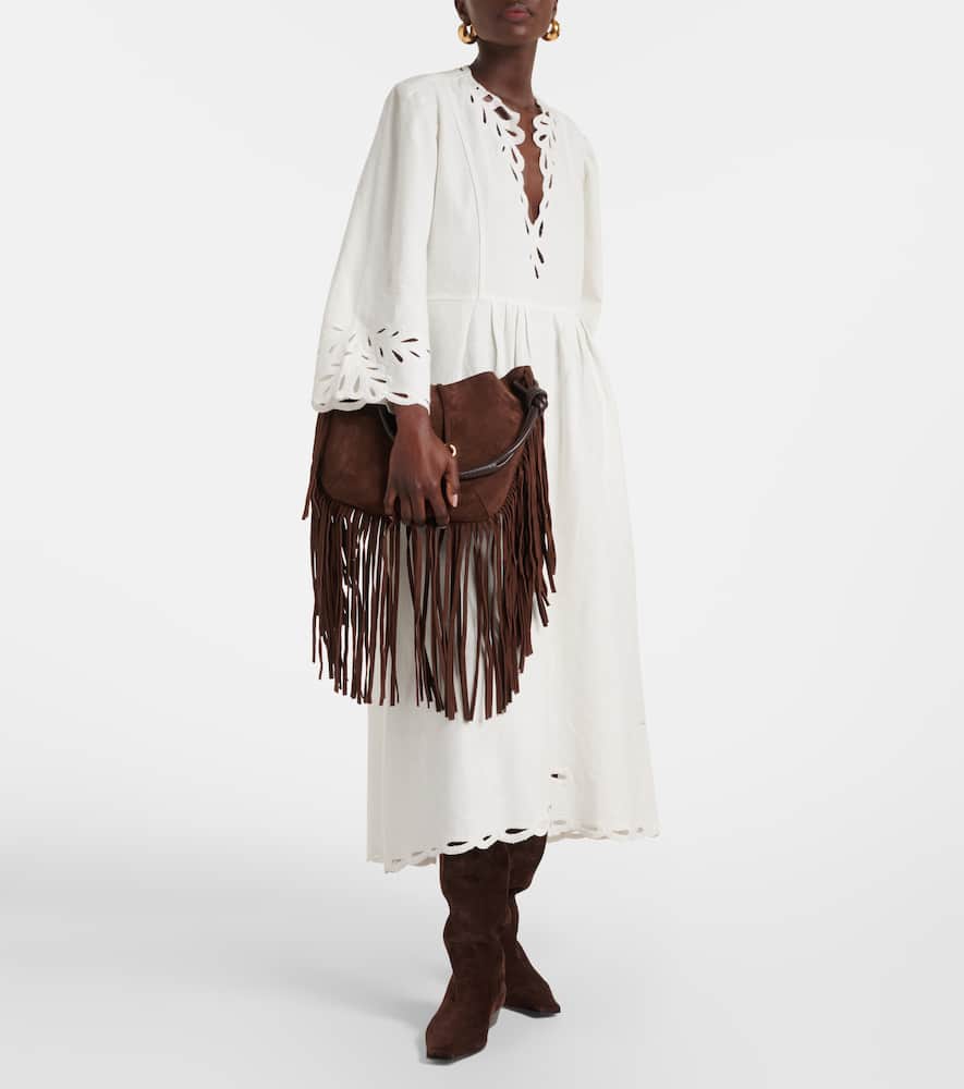Aquazzura Gytane Medium suede tote bag