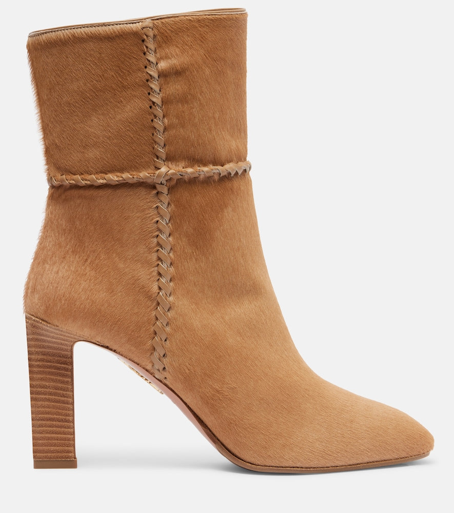Aquazzura Indy 85 calf hair ankle boots