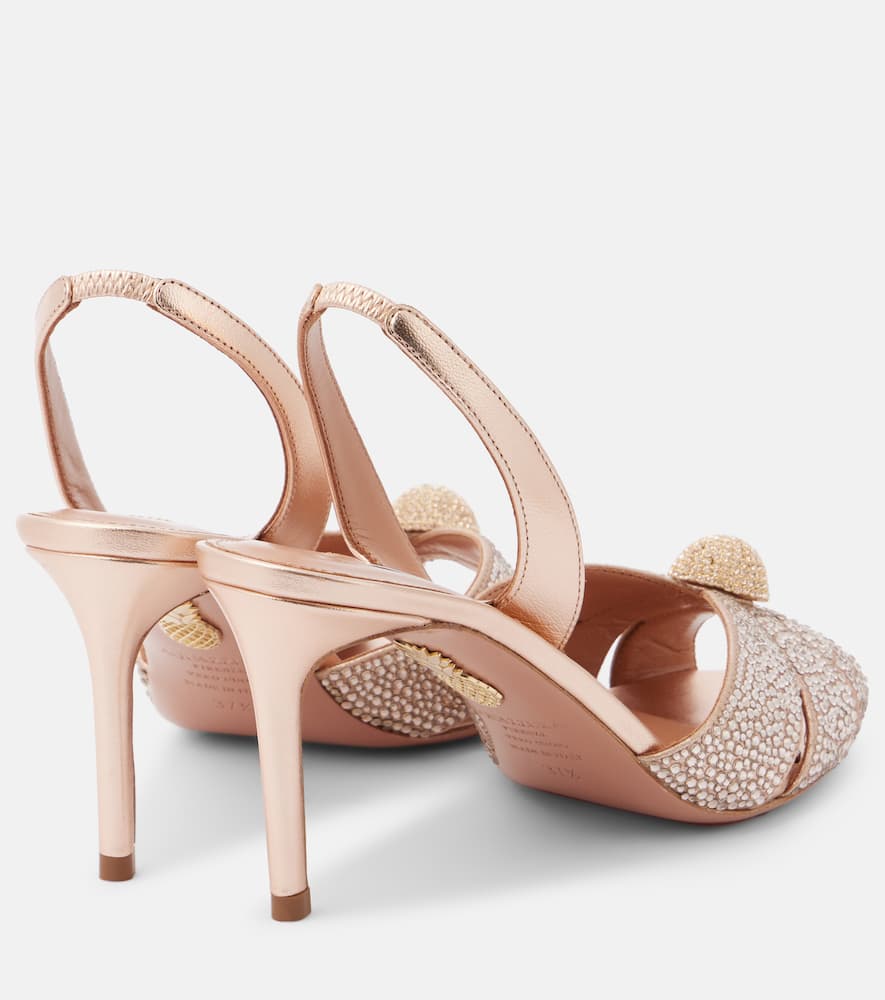Aquazzura Italian Flirt 75 embellished leather sandals