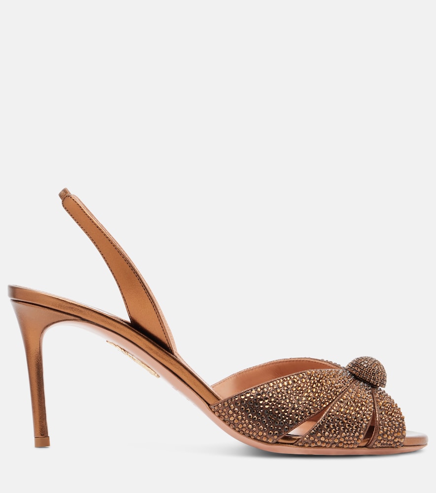 Aquazzura Italian Flirt 75 embellished leather sandals