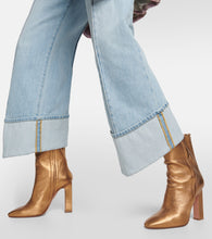 Aquazzura Joplin 105 metallic leather ankle boots