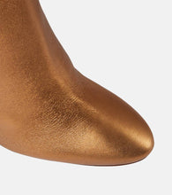 Aquazzura Joplin 105 metallic leather ankle boots