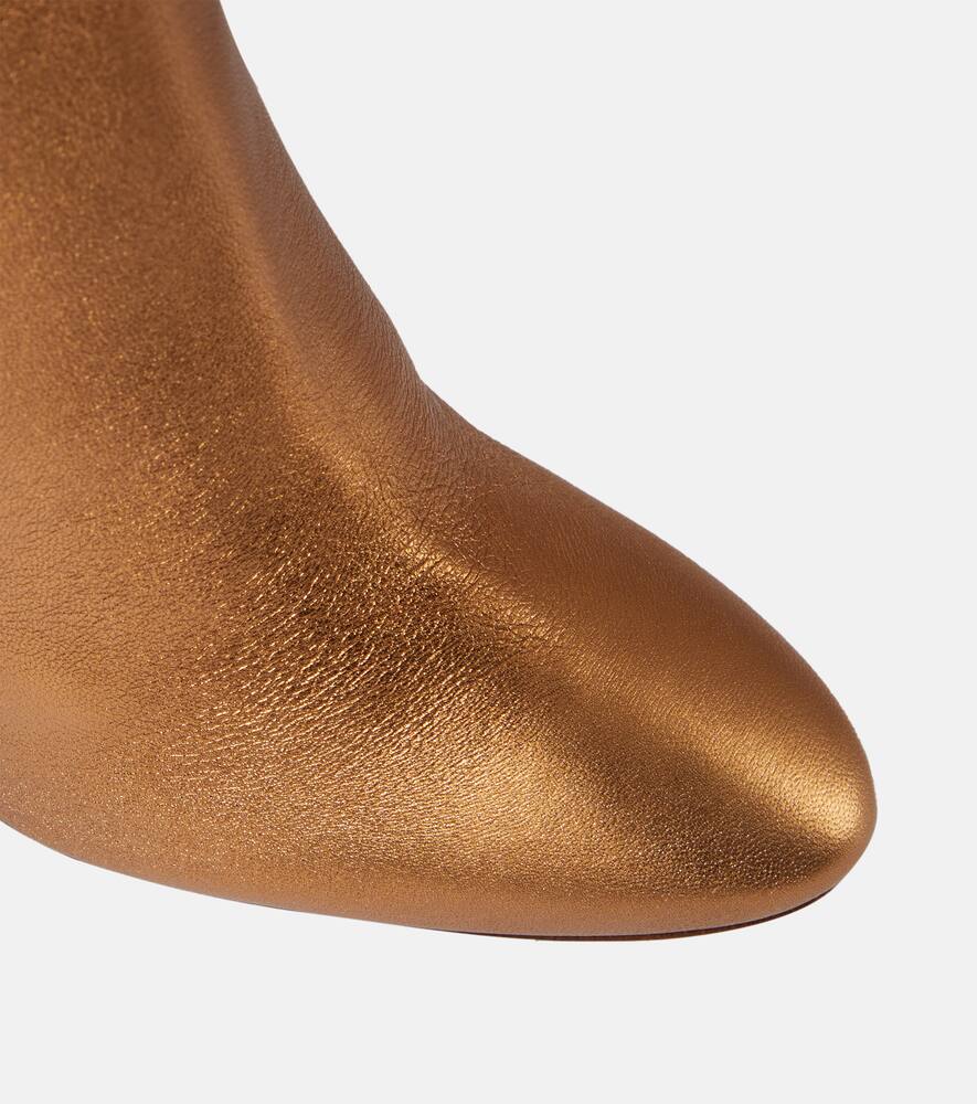 Aquazzura Joplin 105 metallic leather ankle boots