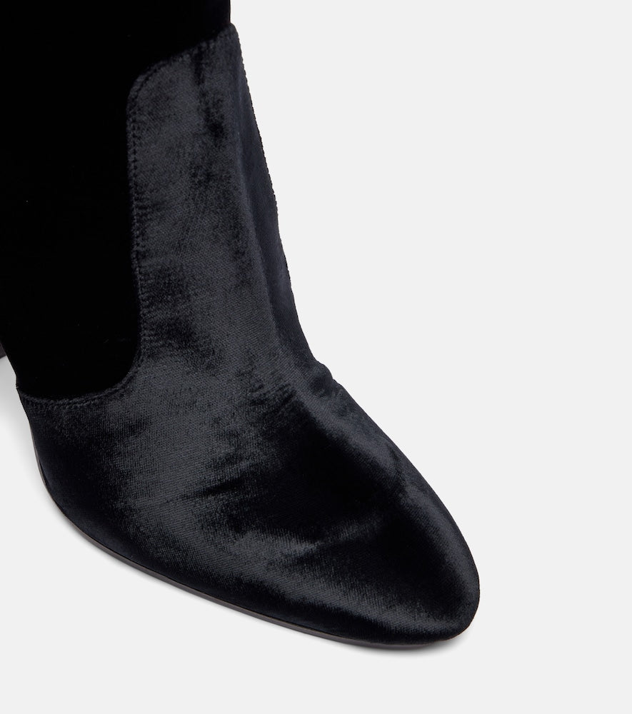 Aquazzura Joplin 105 velvet over-the-knee boots