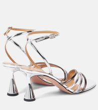 Aquazzura Latour 75 metallic leather sandals