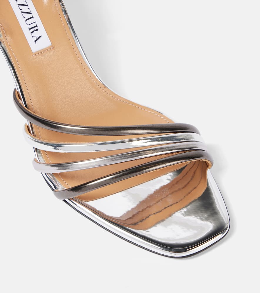 Aquazzura Latour 75 metallic leather sandals