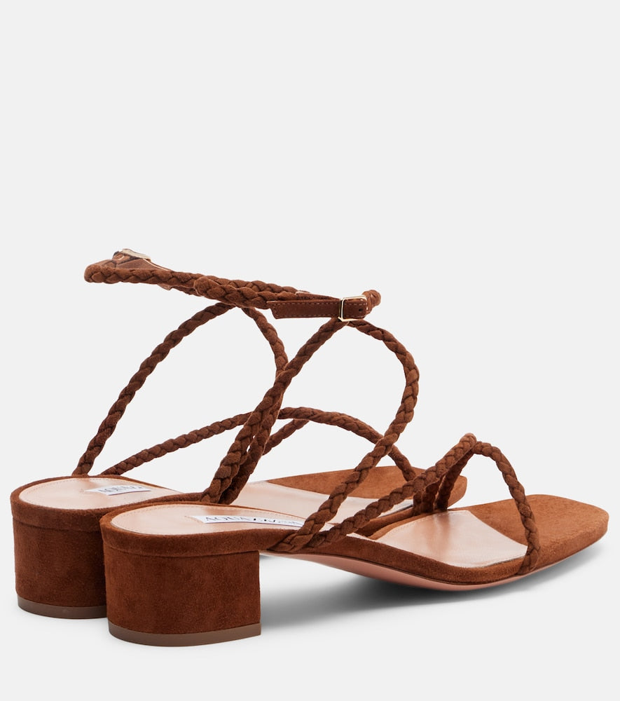Aquazzura Luca braided suede sandals