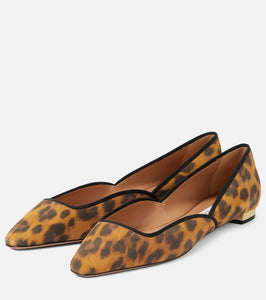 Aquazzura Maia Flay leather ballet flats