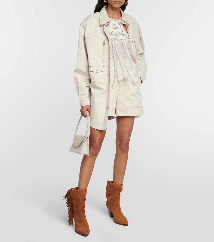 Aquazzura Marfa fringed suede ankle boots