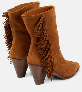 Aquazzura Marfa fringed suede ankle boots