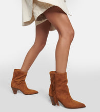 Aquazzura Marfa fringed suede ankle boots