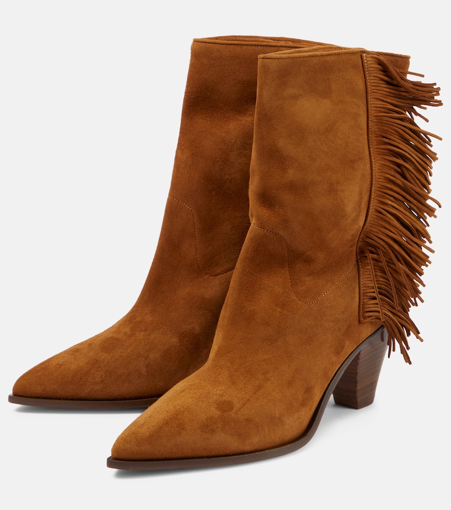 Aquazzura Marfa fringed suede ankle boots
