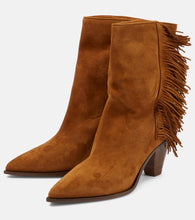 Aquazzura Marfa fringed suede ankle boots