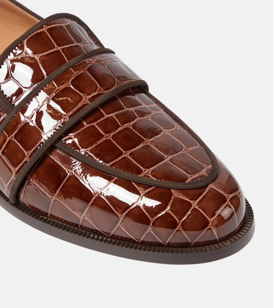 Aquazzura Martin croc-effect leather loafers