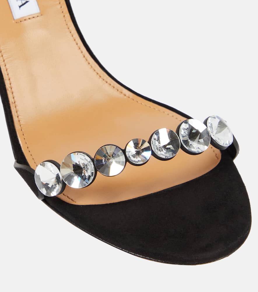 Aquazzura Maxi-Tequila 75 embellished suede sandals