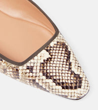 Aquazzura Maya Flay snake-effect leather ballet flats