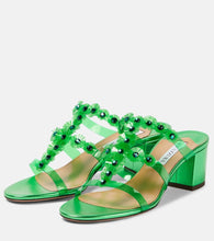 Aquazzura Meteorite embellished PVC mules