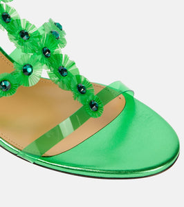Aquazzura Meteorite embellished PVC mules