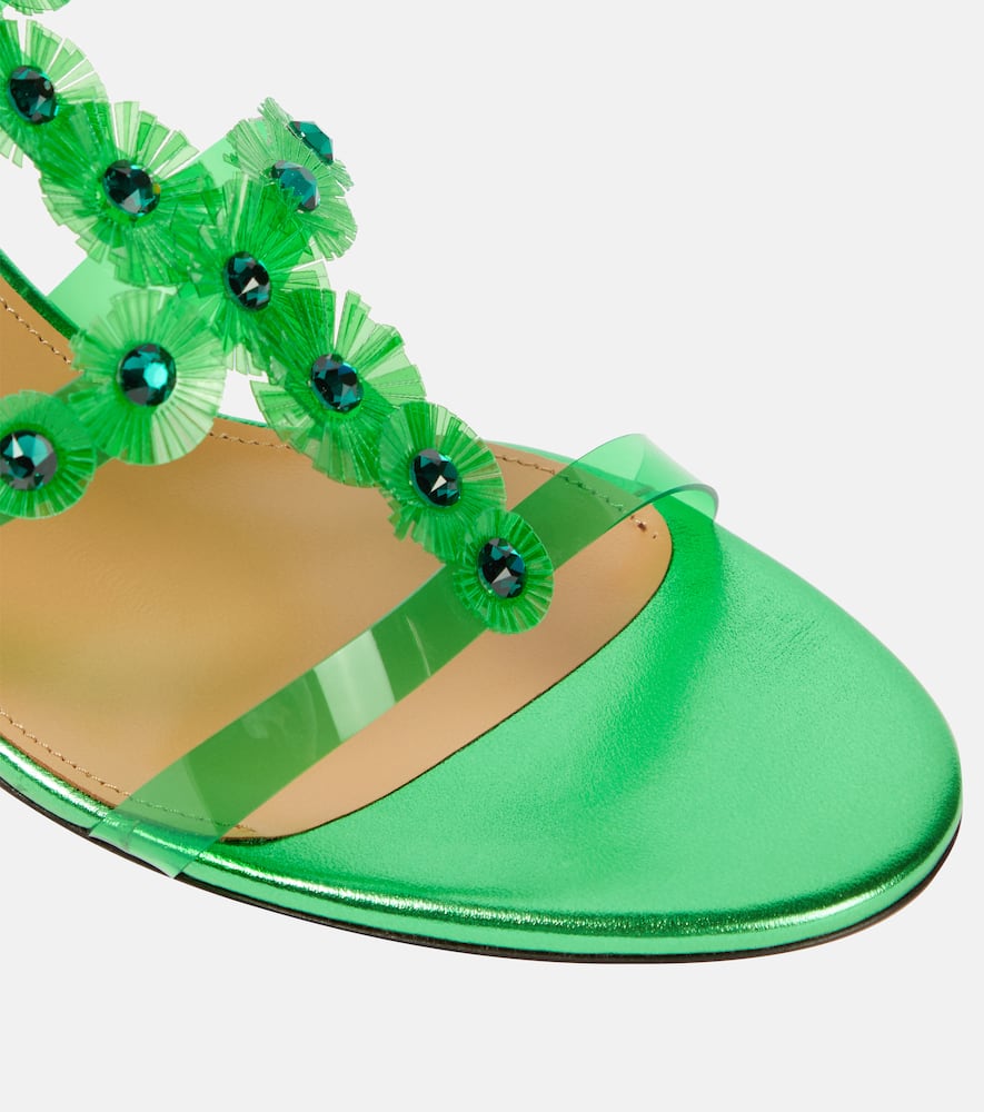 Aquazzura Meteorite embellished PVC mules