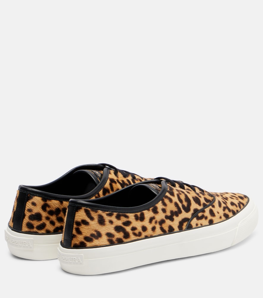 Aquazzura Minimalist animal-printed leather sneakers