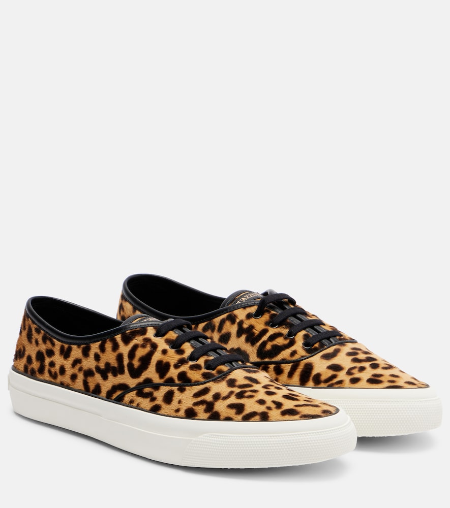 Aquazzura Minimalist animal-printed leather sneakers