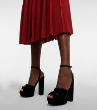 Aquazzura Mira velvet platform sandals