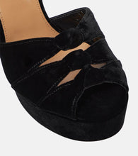 Aquazzura Mira velvet platform sandals
