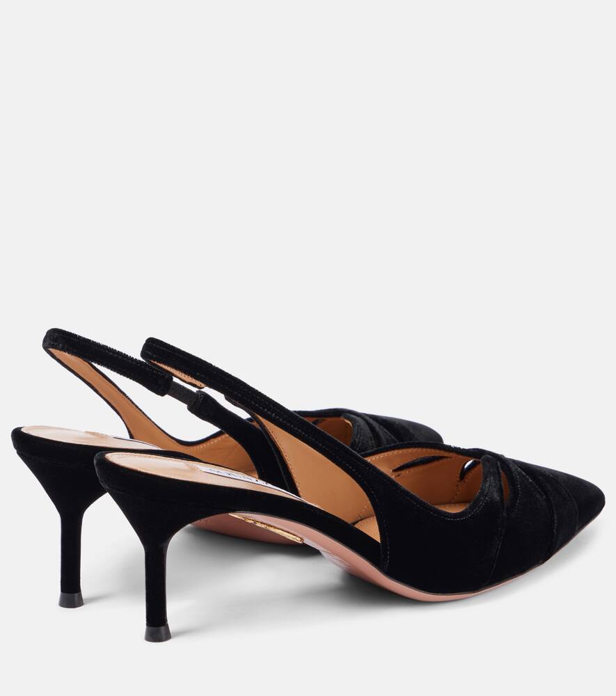 Aquazzura Moves 65 suede slingback sandals