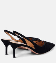 Aquazzura Moves 65 suede slingback sandals