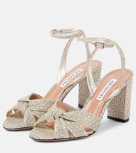 Aquazzura Nina 85 tweed sandals