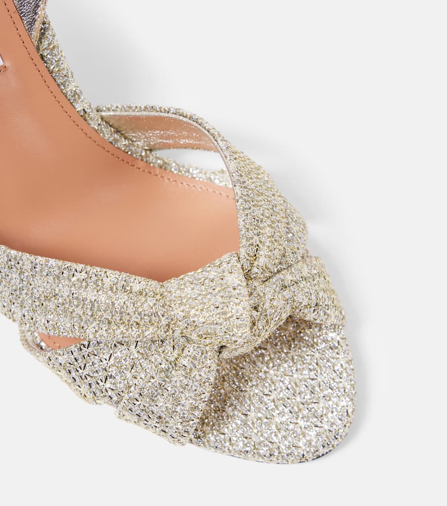 Aquazzura Nina 85 tweed sandals
